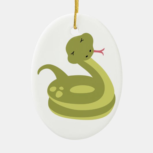 Cute Snake Keramisch Ornament (Voorkant)