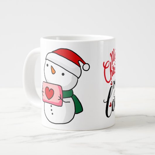Cute Sneeuwman Kerst Mok (Voorkant links)