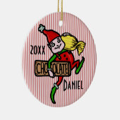 Cute  Snoep Kerstmis  Keramisch Ornament (Rechts)