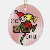 Cute  Snoep Kerstmis  Keramisch Ornament (Links)