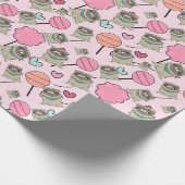 Cute Snoep Pugs Cadeaupapier (Hoek)