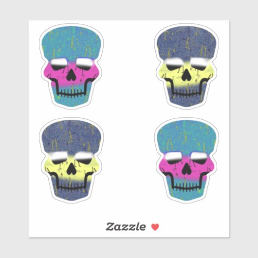 Cute Snoep Skull Skeleton Sticker (Vel)