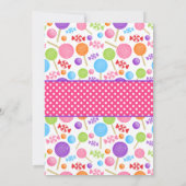 Cute Snoep Sweet 16 Birthday Party Kaart (Achterkant)