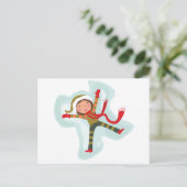 Cute Snow Angel Girl Briefkaart (Staand voorkant)