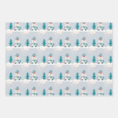 Cute Snow Beer Kinder Kerstmis Inpakpapier Vel (Voorkant 2)
