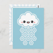 Cute Snow Cloud Briefkaart (Voorkant / Achterkant)