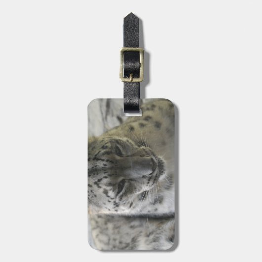 Cute Snow Leopard Bagagelabel (Voorkant verticaal)