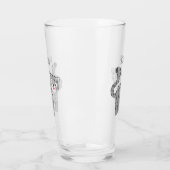 Cute snow leopard cartoon glas (Links)