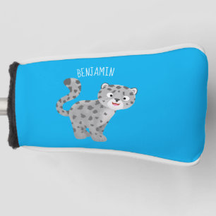 Cute snow leopard cartoon golfheadcover