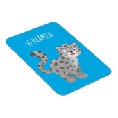 Cute snow leopard cartoon magneet (Rechterzijde)