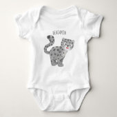 Cute snow leopard cartoon romper (Voorkant)