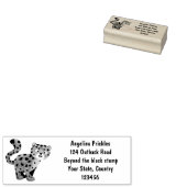 Cute snow leopard cartoon 	rubberstempel (Gestempeld)