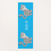 Cute snow leopard cartoon yogamat (Voorkant)