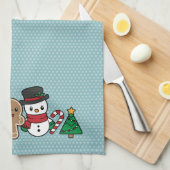 Cute Snow Pals serviette de cuisine (Quart Plié)