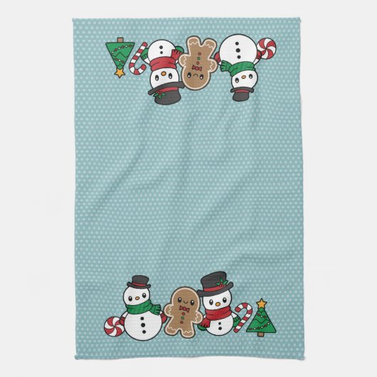Cute Snow Pals serviette de cuisine (Vertical)