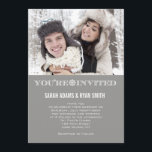 Cute Snowflake Grey Mariage Photo Invitations<br><div class="desc">Cute Snowflake Grey Wedding Invitations with Photo : Utilisez ces élégantes invitations de mariage pour invitation vos invités au mariage de vos rêves. Customisez complètement avec toutes vos informations de mariage. Si vous souhaitez modifier le graphique,  contactez-moi par l'intermédiaire de mon magasin. AntiqueChandelier© http://www.antiquechandelier.ca</div>