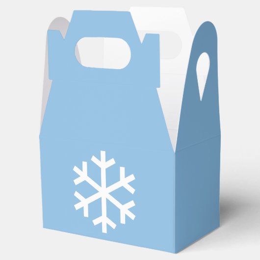 Cute Snowflake kerstblauw fort box Bedankdoosjes (Geopend)