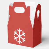 Cute Snowflake met kerstcadeaudoos Bedankdoosjes (Geopend)