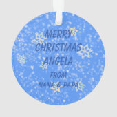 Cute Snowflake Noël Snowman Personnalisé (dos)