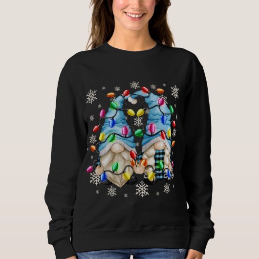 Cute Snowflake Pattern and kerstgrint Christm Trui (Voorkant)