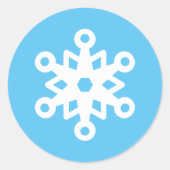 Cute Snowflake Ronde Sticker (Voorkant)