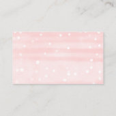 Cute Snowflakes Winter Baby shower Diaper Raffle Informatiekaartje (Achterkant)
