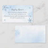Cute Snowflakes Winter Baby shower Display Shower Informatiekaartje (Voorkant / Achterkant)