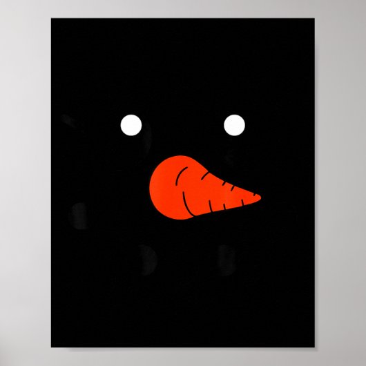 Cute Snowlady Snowman Face Christmas Matching Fami Poster (Voorkant)