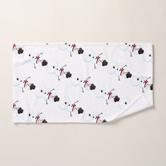 Cute Snowman (Serviette à main)