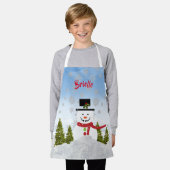 Cute Snowman, aangepast All-Over Print Schort (Gedragen)