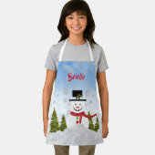 Cute Snowman, aangepast All-Over Print Schort (Insitu)