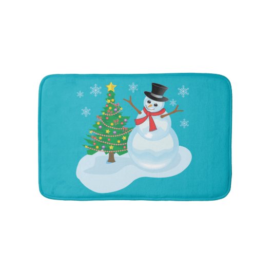 Cute Snowman Badmat (Voorkant)
