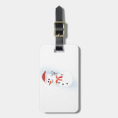 Cute Snowman Bagagelabel (Voorkant verticaal)