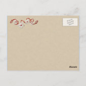 Cute Snowman Briefkaart (Achterkant)