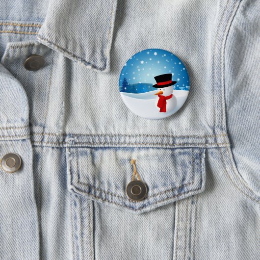 Cute Snowman Button (In situ)