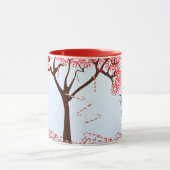 Cute Snowman Candy Cane Tree Mok (Midden)