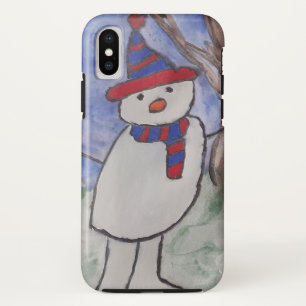 Cute Snowman iPhone X Hoesje
