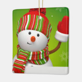 Cute Snowman Ceramic Ornament (Links)