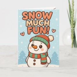 Cute Snowman Christmas Kaart