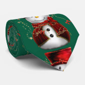 Cute Snowman Christmas Stropdas (Opgerold)