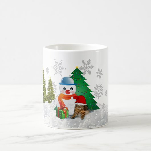 Cute Snowman et Christmas Tree Coffee Mug (Centre)