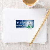 Cute Snowman Étiquettes de adresse personnalisés (En situation)