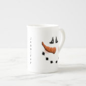 Cute Snowman Face Inspirivity Customisé mug (Devant droit)
