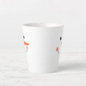 Cute Snowman Face Latte Mok (Voorkant)