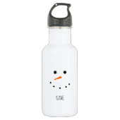Cute Snowman Face Personalized Kind Waterfles (Voorkant)