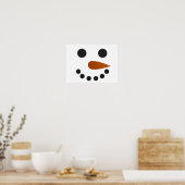 Cute Snowman Face Print Home Decor Art (Keuken)