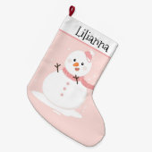 Cute Snowman Grote Kerstsok (Voorkant (Hangend))