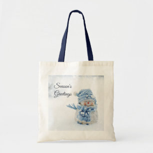 Cute Snowman in Winter Fotografie Kerstmis Tote Bag