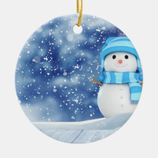 Cute Snowman Keramisch Ornament