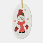 Cute Snowman Keramisch Ornament (Rechts)